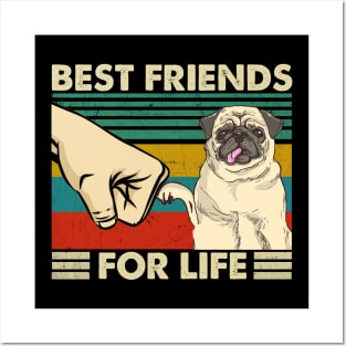 Snuggle Squad Pug Love, Best Friends For Life Dog Shirt Posters and Art